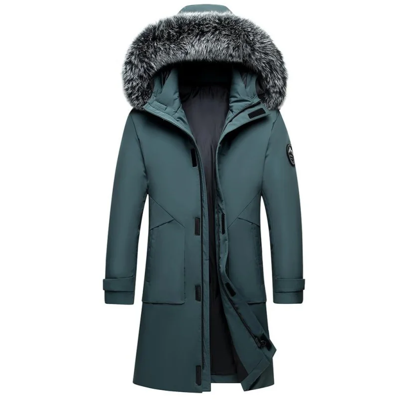 2025 الخريف الشتاء الرجال يندبروف أسفل معاطف السترة رجالي دافئ الأبيض بطة أسفل مقنعين سترة سترات متعددة جيوب معطف الذكور