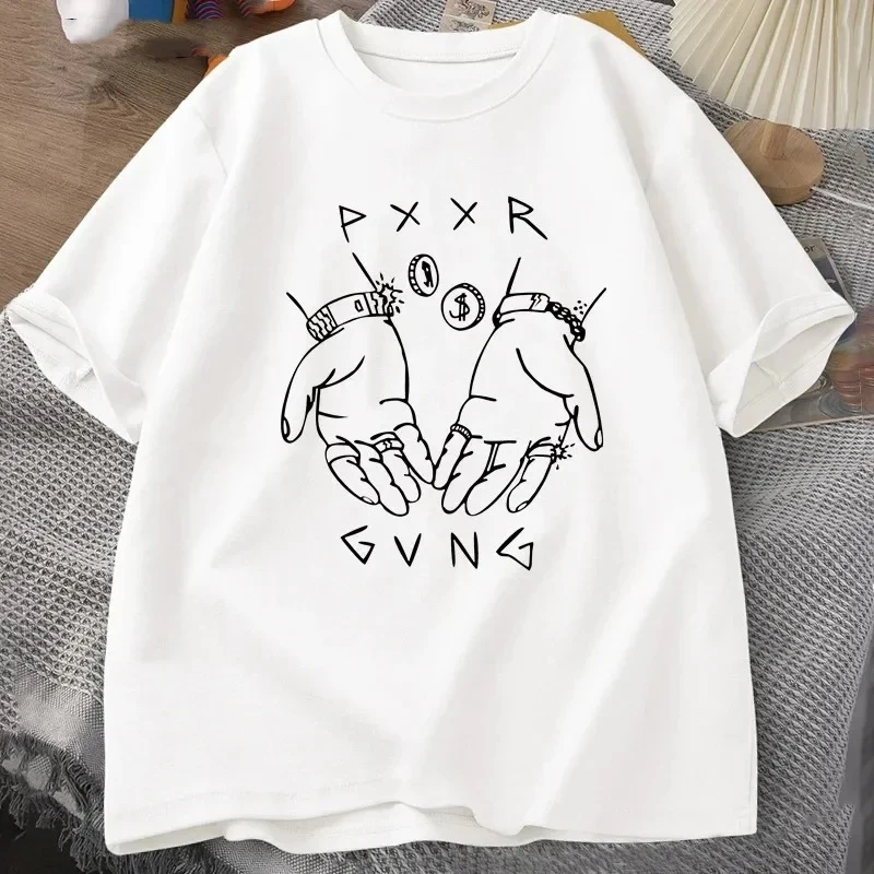 

New Rapper Graphic Printed Summer T-shirts Round Neck Oversized T Shirt Women Men Short Sleeve Tops Casual Unisex Streetwear Tee