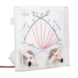 1 Piece Standing Wave Ratio SWR Watt Meter Radio Power Meter Transmitter With Backlight White Plastic