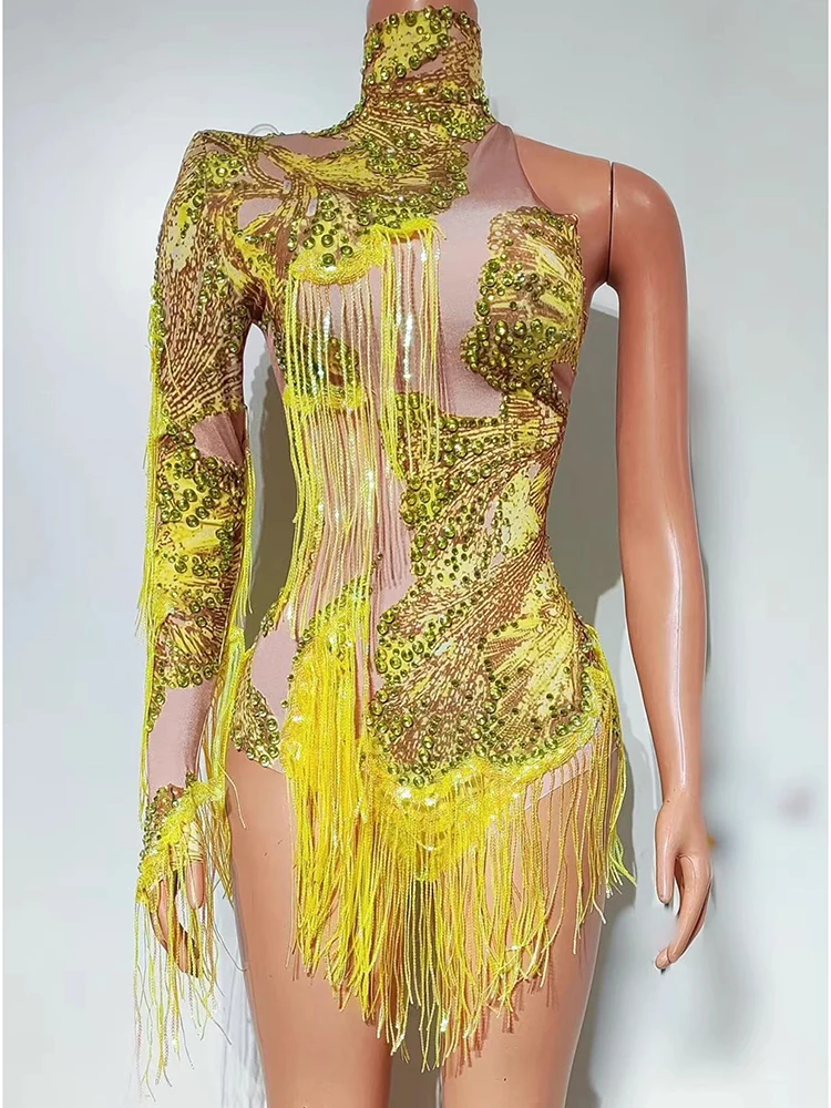 คุณภาพสูง Hot Stamping พู่เซ็กซี่เดี่ยวแขนยืดหยุ่น Jumpsuit 2025 ใหม่แฟชั่นที่กําหนดเองเสื้อผ้าสตรี