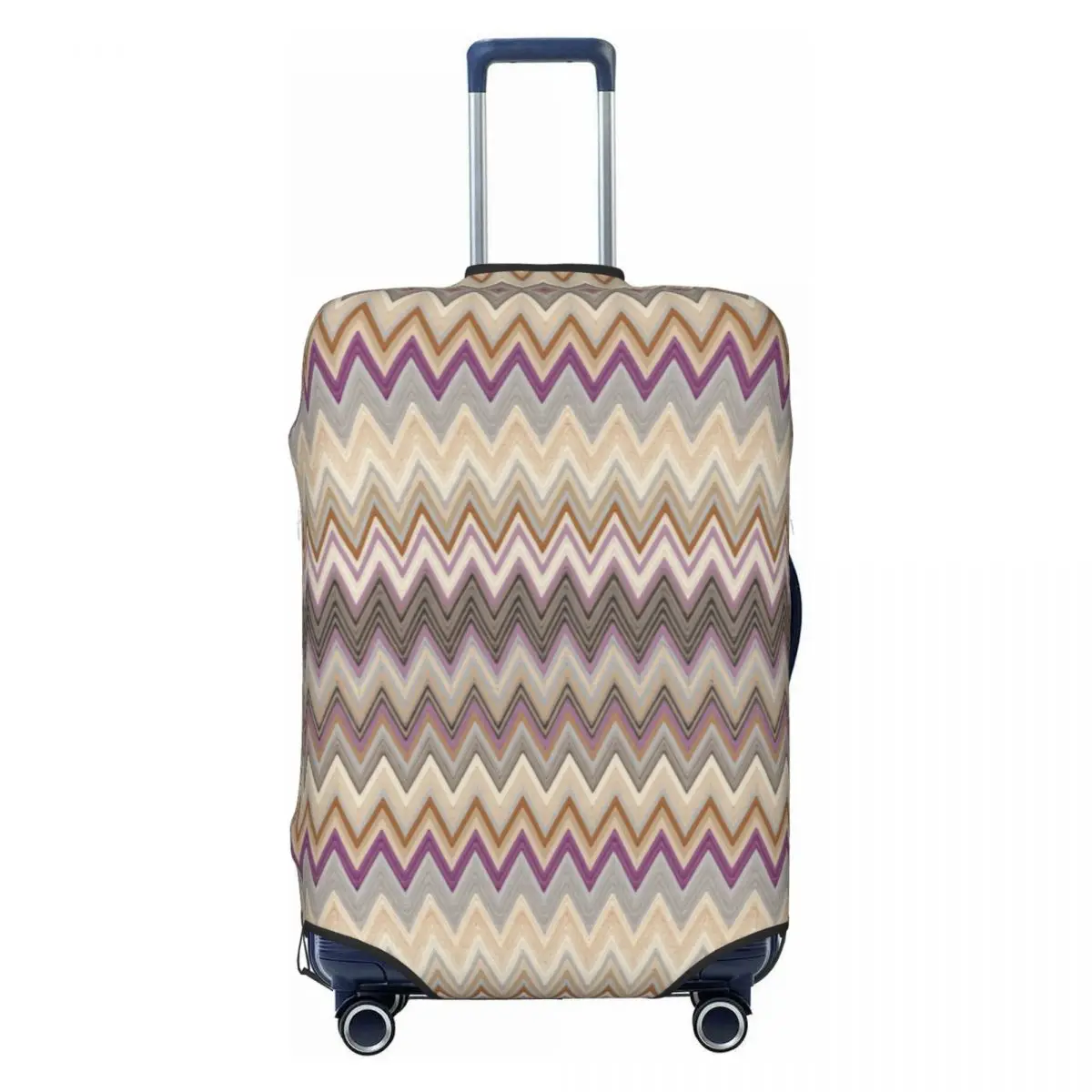 Custom Modern Zig Zag Geometric Art protezione per la copertura dei bagagli simpatiche coperture per valigie da viaggio bohémien per 18-32 pollici