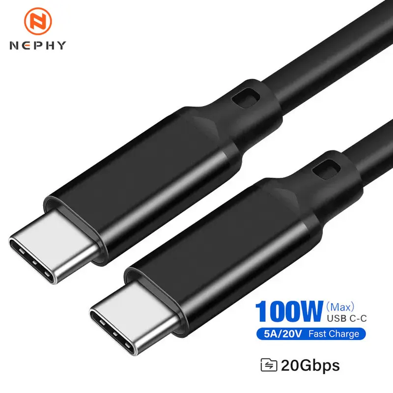 Ultra-high speed USB3.2 Gen2 Usb3 2 Gen2x2 Cable PD 100W Type USB C To USB C Cable 5Gbps Data Cable 20Gbps Tranfer 4K 60Hz video