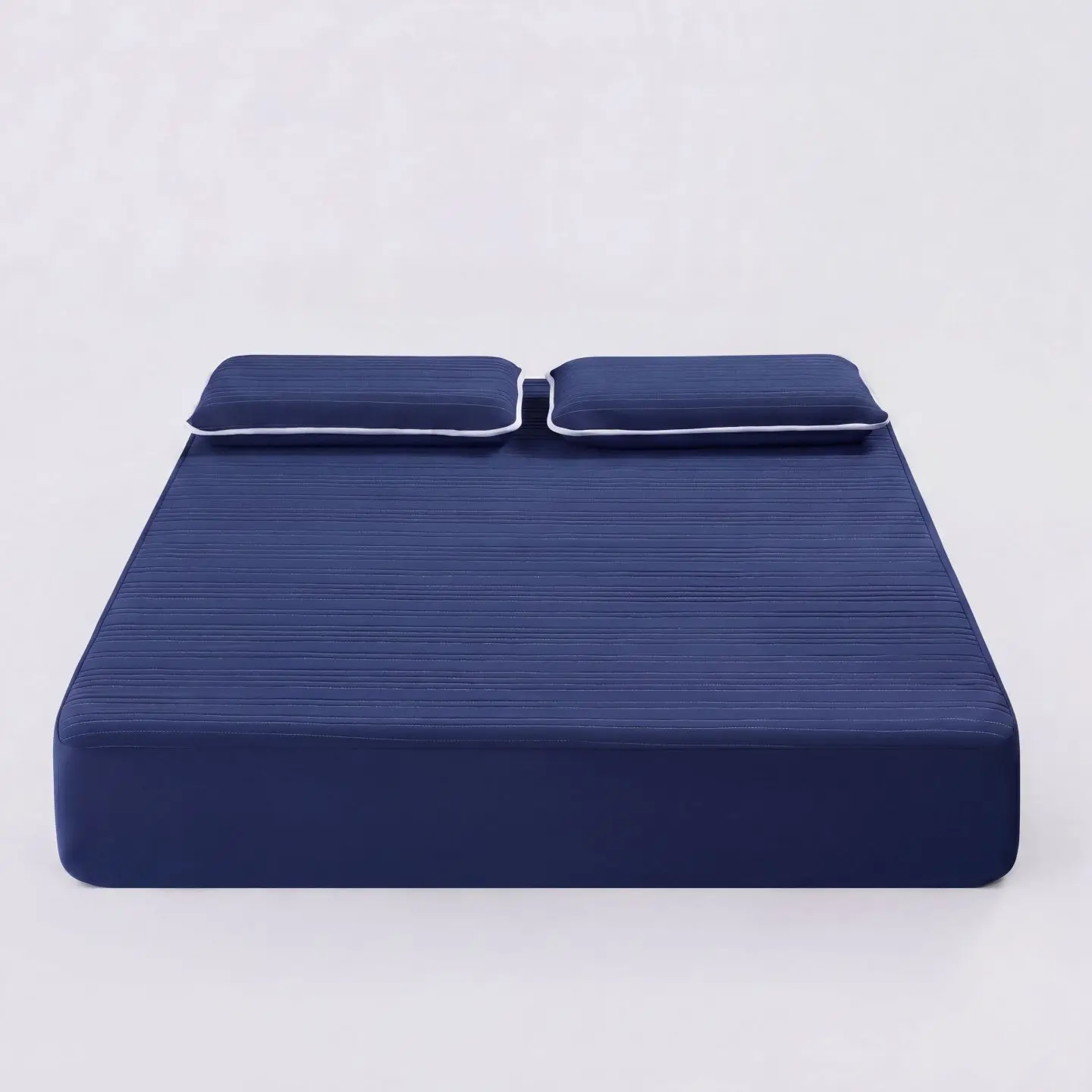 Quilted Ice Cooling Fitted Sheet With Elastic Twin/Queen/King Size Mattress Cover Solid Color Bed Sheets lençol de cama de casal