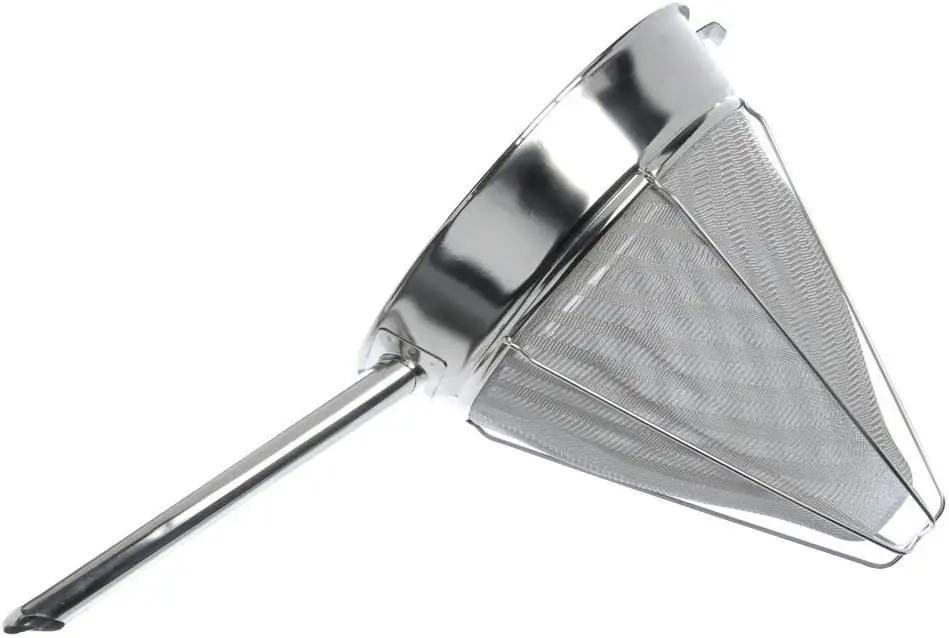 

Stainless Steel Bouillon Strainer with Reinforced Wire - 10"Dia