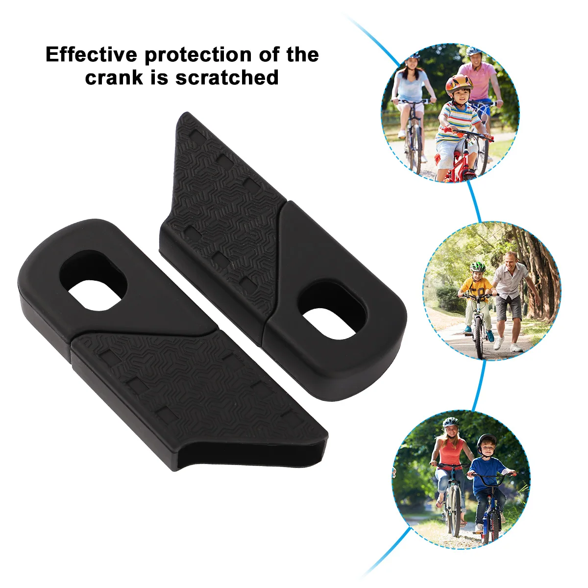 

1 set 1 Set Bike Crank Protector Crankset Protective Cover Crank Arm Cap Pedal Sleeve Gear Silicone Case High Elasticity Scratch