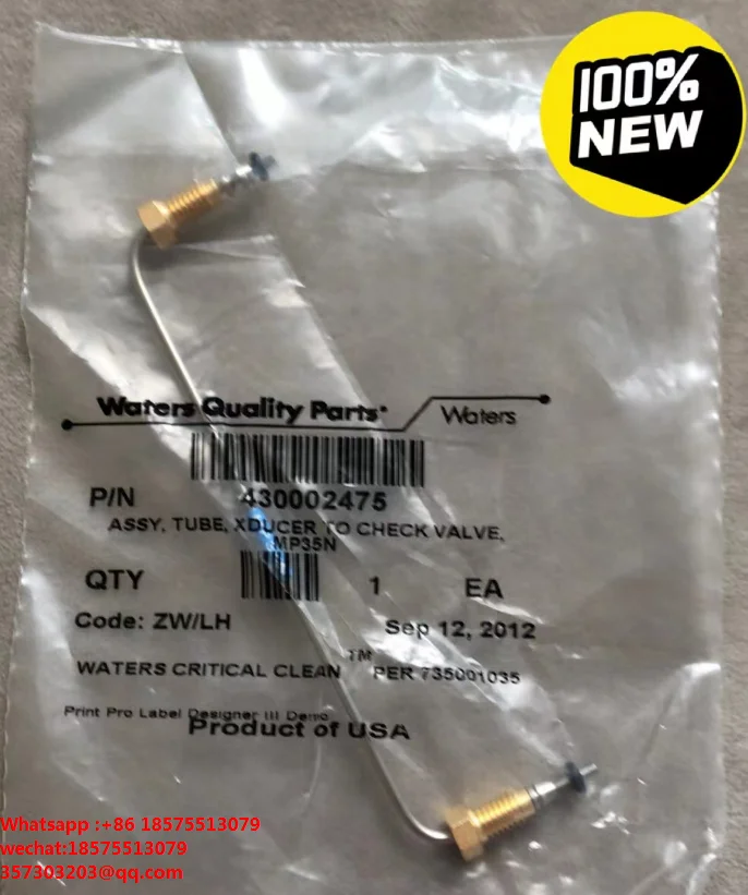 For Waters 430002475 Assay Tube Xducer To Check Valve 1 Piece