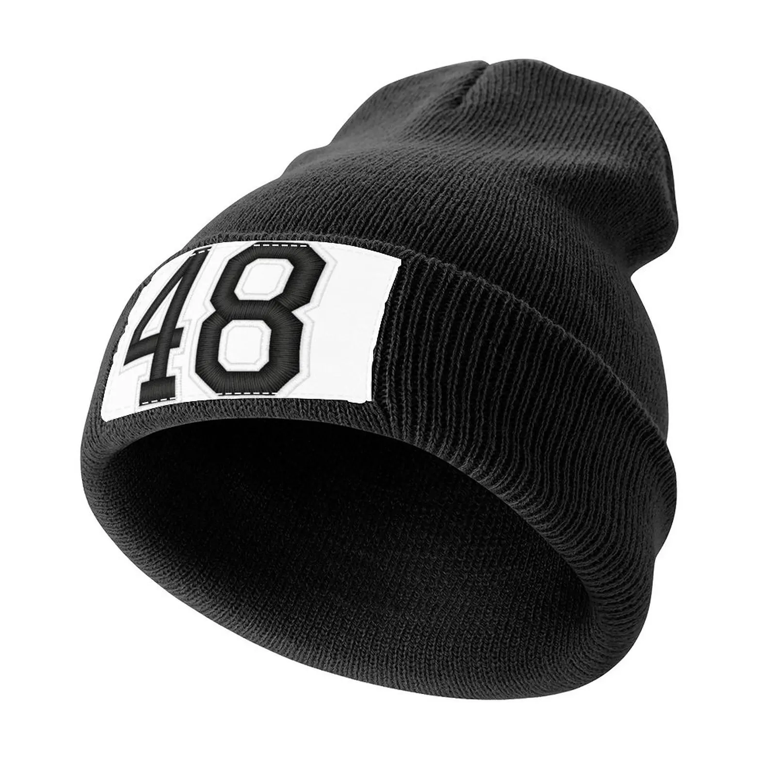 

48 Black Jersey Sports Number forty-eight Football 48 Knitted Cap western Hat derby hat Dropshipping Girl Men's