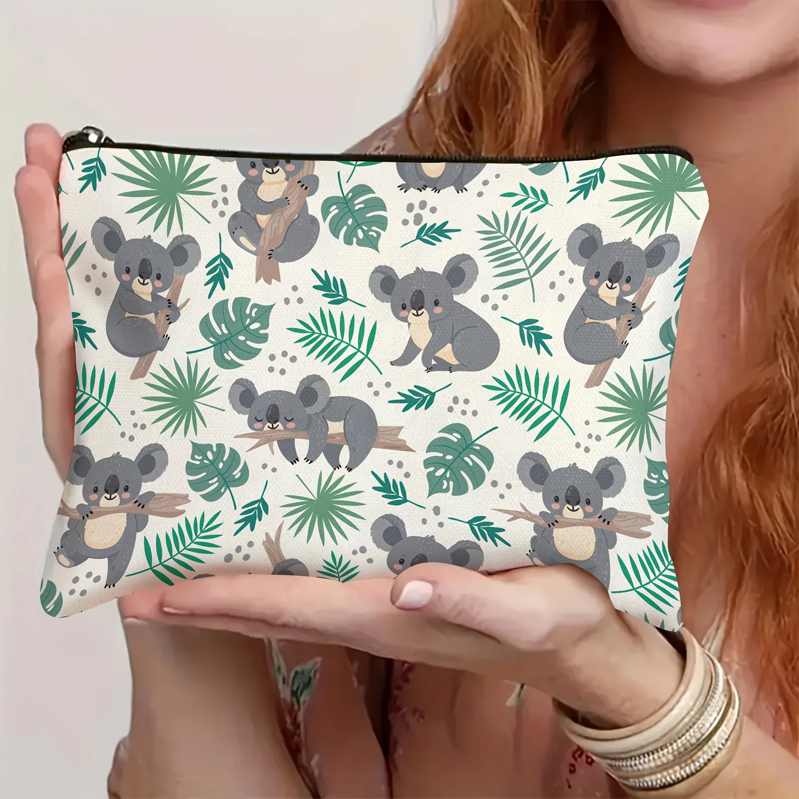 Un joli sac de maquillage koala – une jolie pochette multifonctionnelle à fermeture éclair pour femmes, un sac de rangement de bijoux