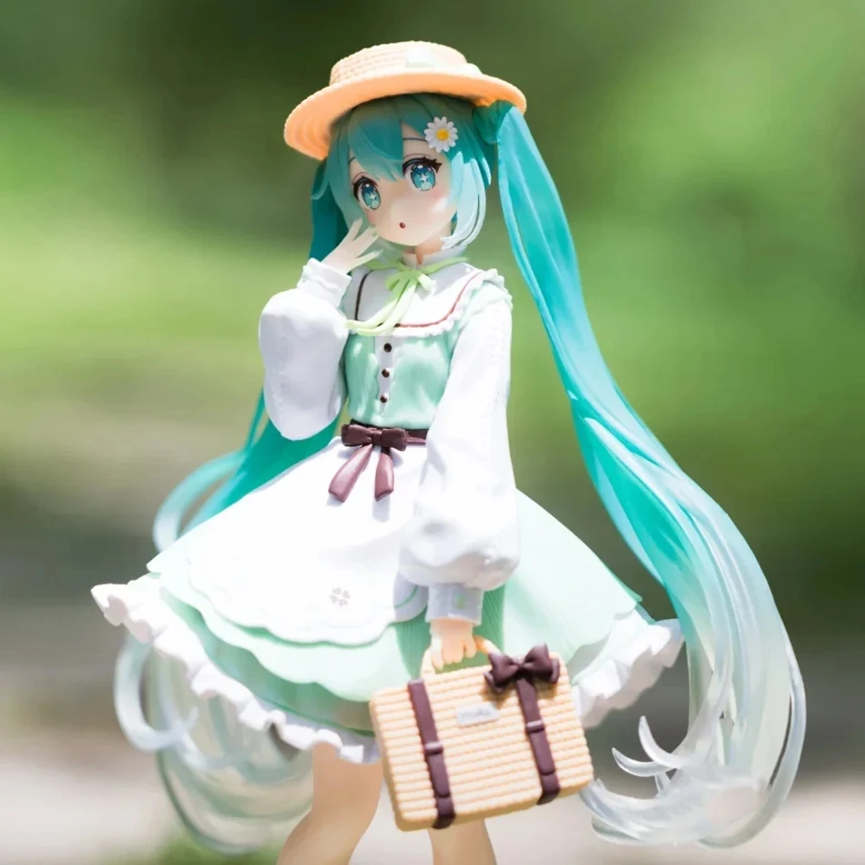 Hatsune miku desktop bonito figura de ação 20cm neko orelhas camiseta ver anime estatueta kawaii menina modelo brinquedo adorável decoração presente