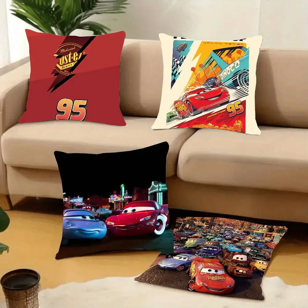 1PC Cartoon Cars Movie Lightning Mc Queen Pillow Case Square  Bedroom Sofa Leisure Comfort Cushion Car Home Decoration