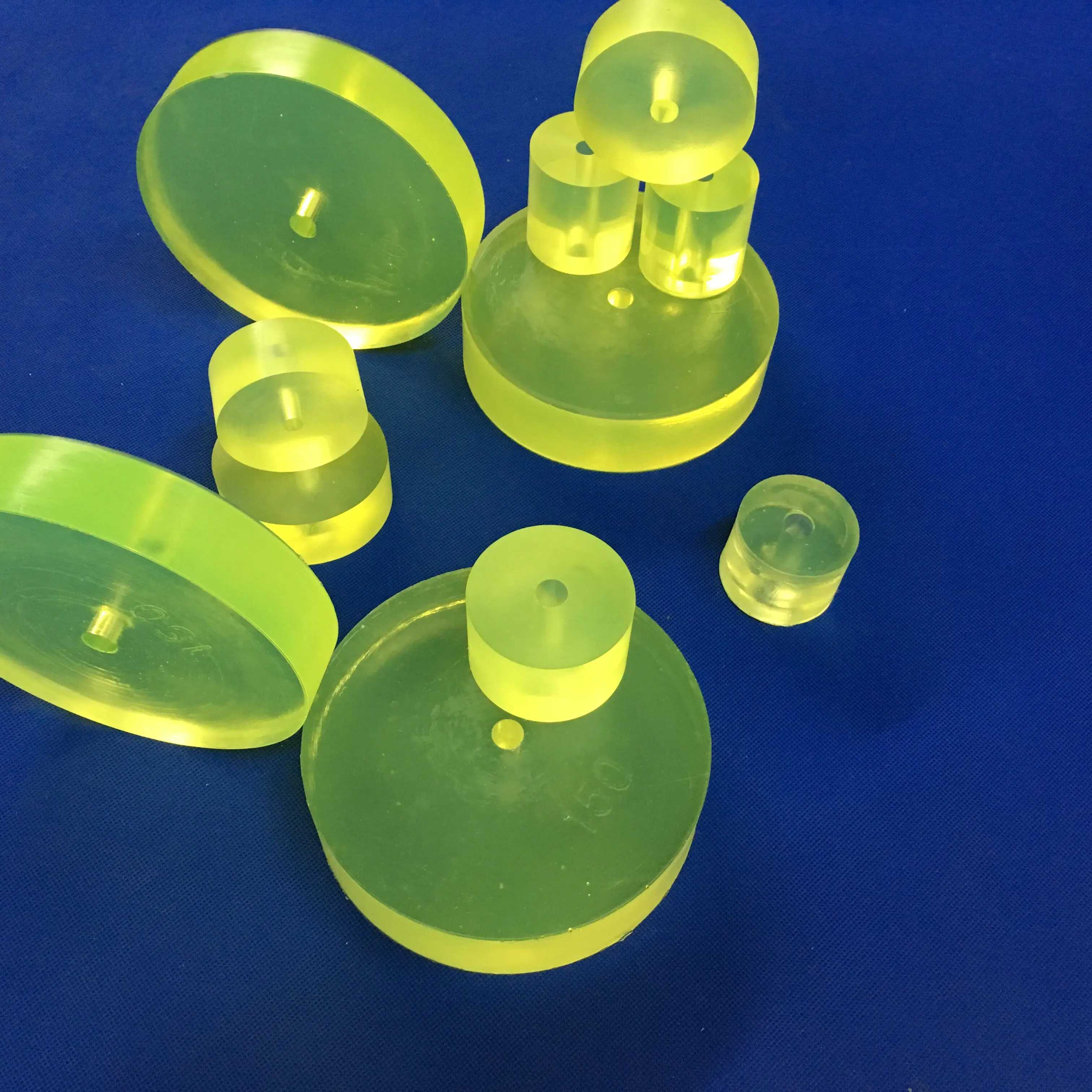 ID 12mm PU Shock Absorber Block OD 50-220mm Polyurethane Hollow Rod Plastic Pipe Bar Height 30mm 40mm Machine CNC Buffer Parts