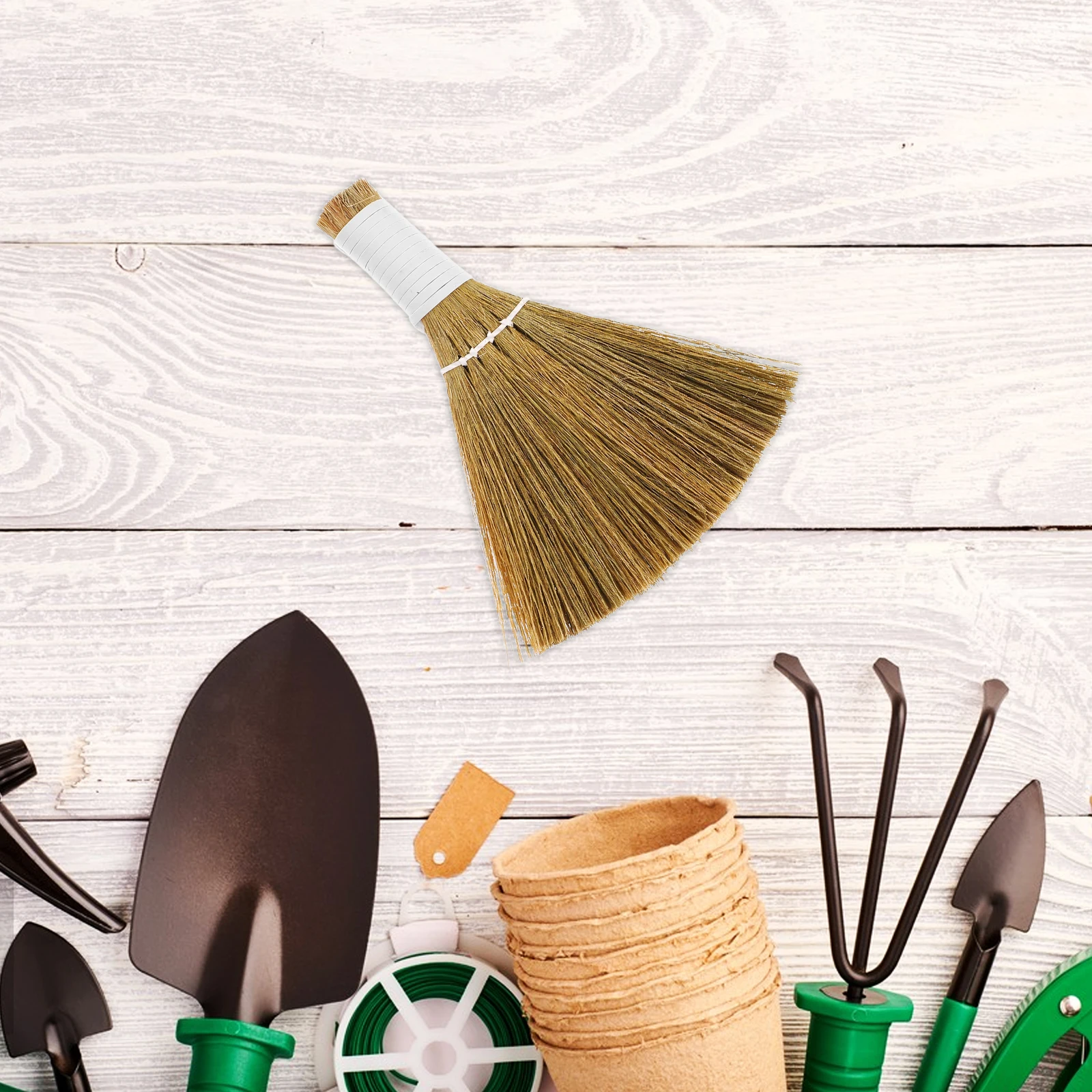 Miscanthus Small Broom Cute Handheld Sweeping Tool Soft Material Lightweight Design Mini Desk Dust Brush Home Office Car