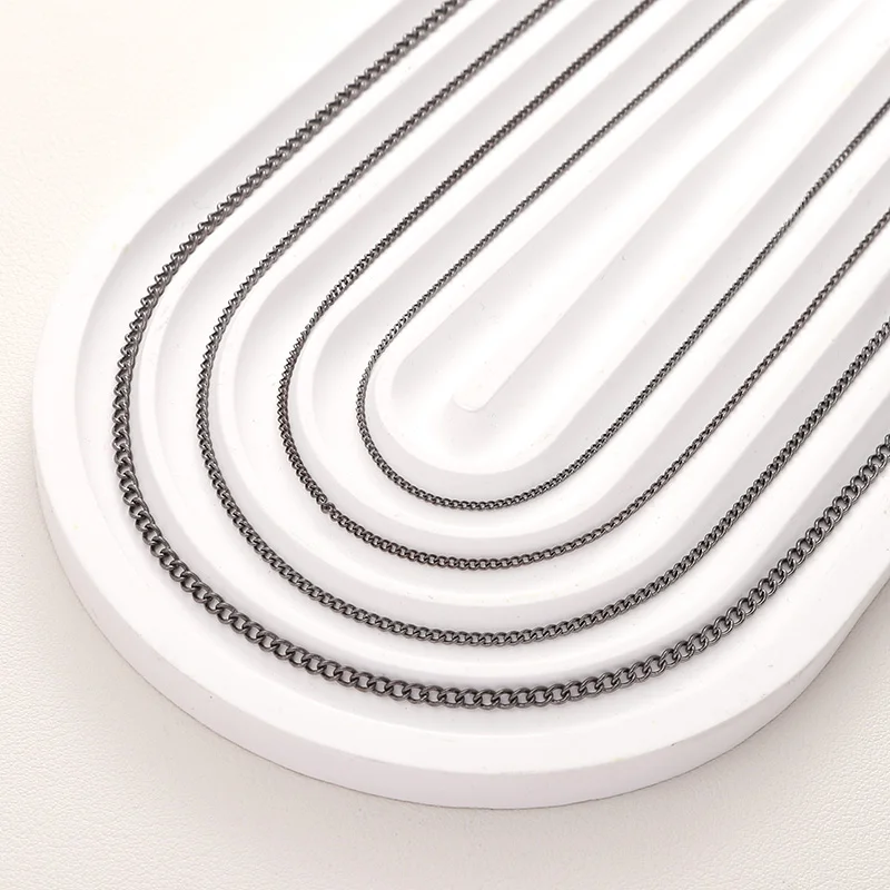 1/5M 1.3/1.6/2/2.5MM Seven Colors Copper-Clad Iron Chain Necklace Jewelry Making Discovery Handmade DIY Necklace Chain Materials