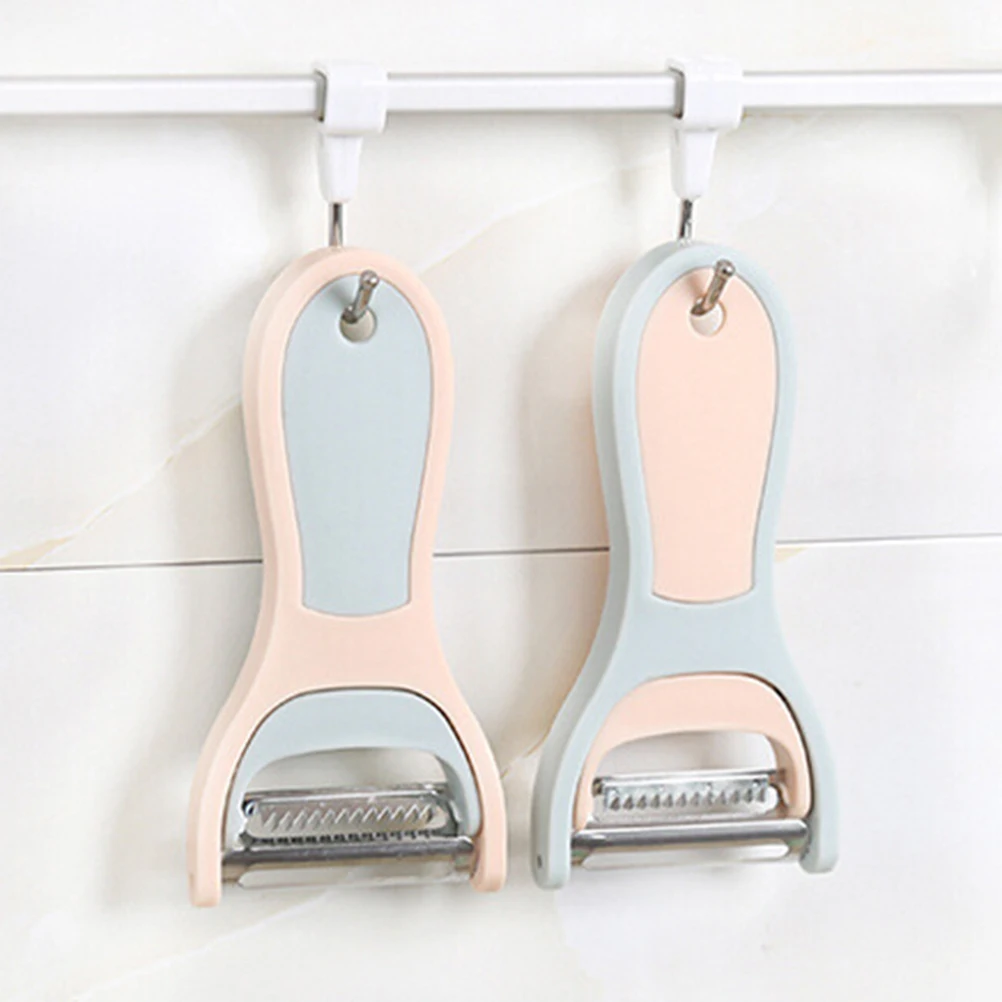

2 In 1 Multifunctional Vegetable Fruit Peeler Slicing Julienning Sturdy Design Comfortable Non-Slip Handle