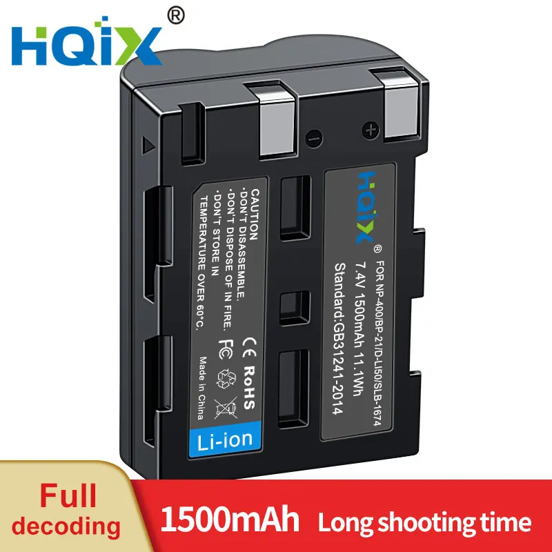 HQIX for Samsung GX10 GX20 Camera SLB-1674 Charger Battery