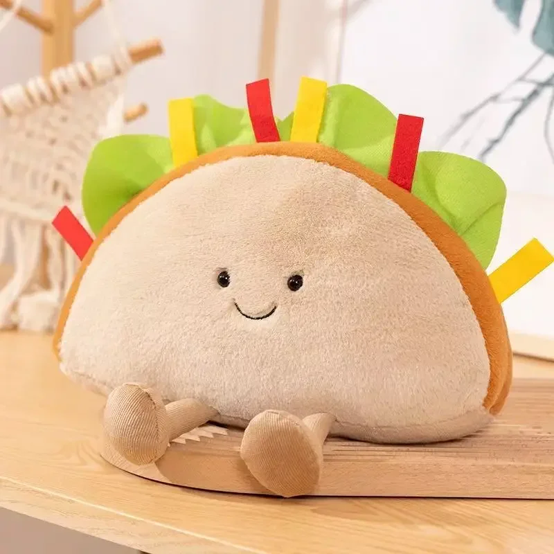 26/28cm simulación nuevo sándwich patatas fritas peluche juguete dibujos animados anime lindo almohada regalo de cumpleaños para niños muñeca divertida