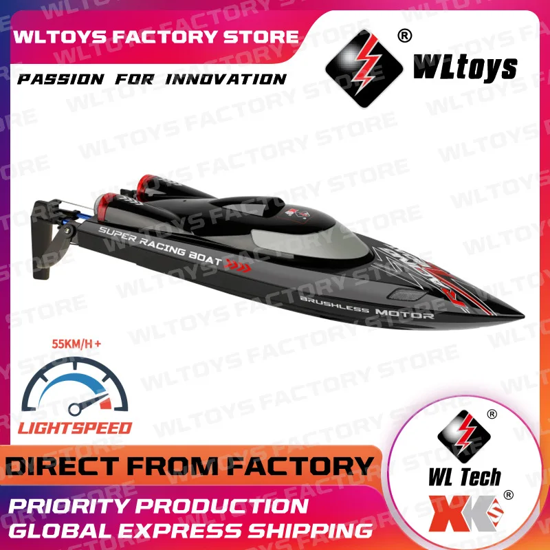 Weili Wl916 Remote Control Brushless High-speed Boat Anti Rollover Low Telegraph Alarm With Light Fast Boat Toy