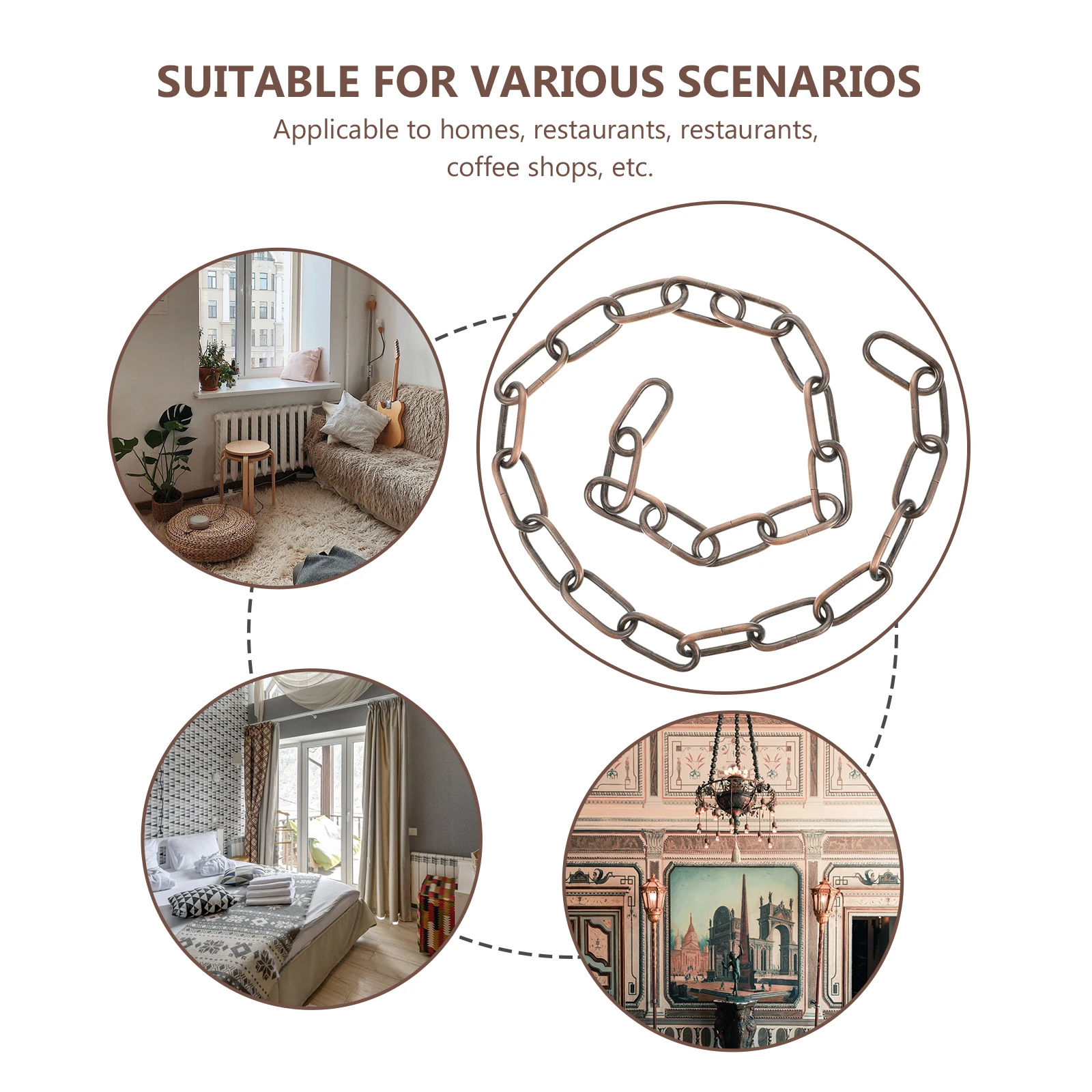 

1pc Chandelier Chandelier Accessory Light Art Hanging LED Iron Chain Hanging Light Chain Lamp Bulb Tube Reliable Fixtures