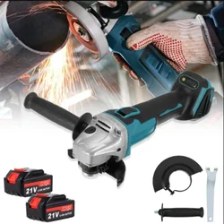 100mm/125mm 21V Angle Grinder for Makita Battery DIY Cutting Grinder Machine Brushless Cordless Angle Grinder Grind Power Tool