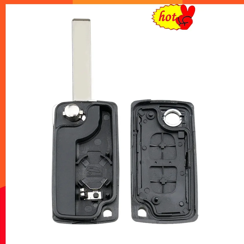 2023 New Remote Flip Folding Blank Key Shell Cover Case For Peugeot 206 307 308 407 Partner Ci-troenC4 C5 C3 Berlingo Xsara