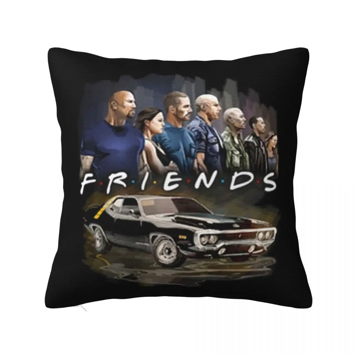 Friends Fast And Furious Comfortable Pillowcase Cushion Soft Suitable For Sofa Anime Pillow Decorative Pillow Customizable