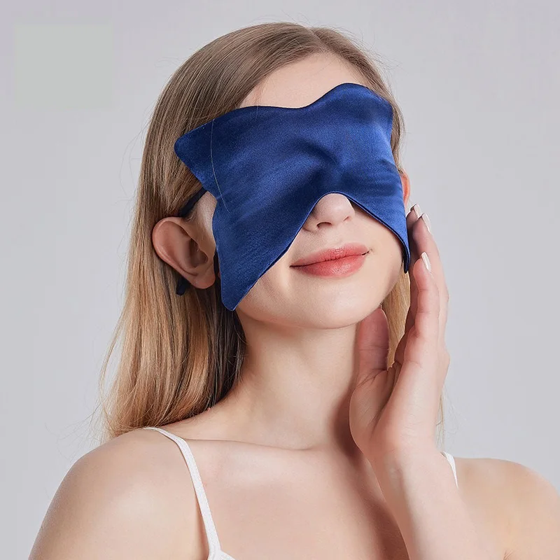 

Summer Butterfly Double Layer Silk Eyepatch 100% Mulberry Silk Sleep Mask for Women Breathable and Cool Shade Маска Для Сна