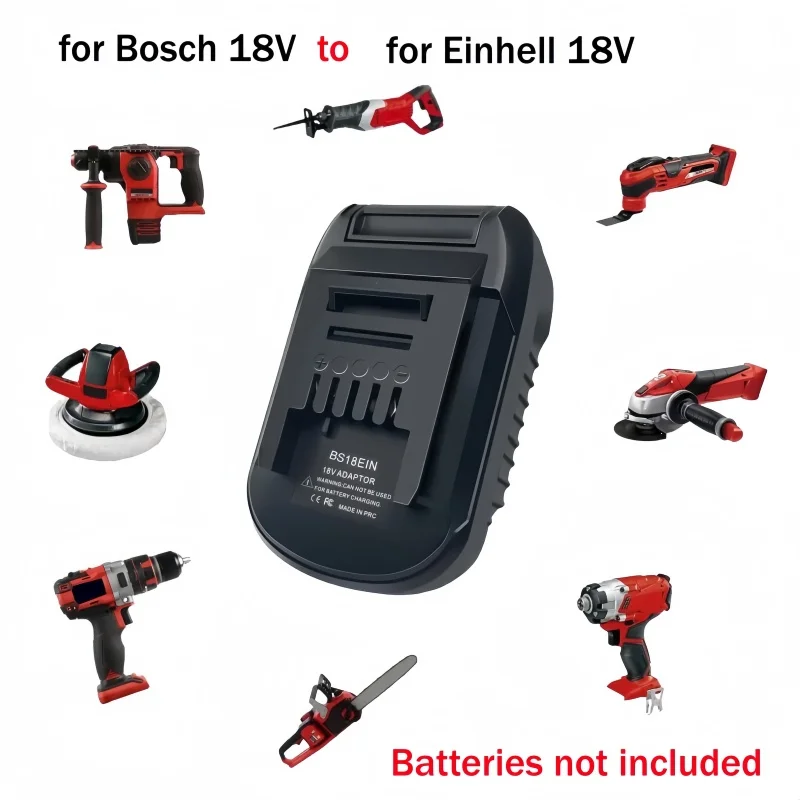 

Горячий адаптер для аккумулятора инструмента, подходит для литий-ионного аккумулятора Bosch 18 В, конвертируется в использовании для электроинструментов Einhell 18 В.