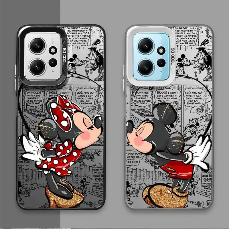 Disney Mickey Minnie Mouse Phone Case for Xiaomi Redmi 12 13C 10 9C 9T A1 A2 Plus Silicone Soft Cover