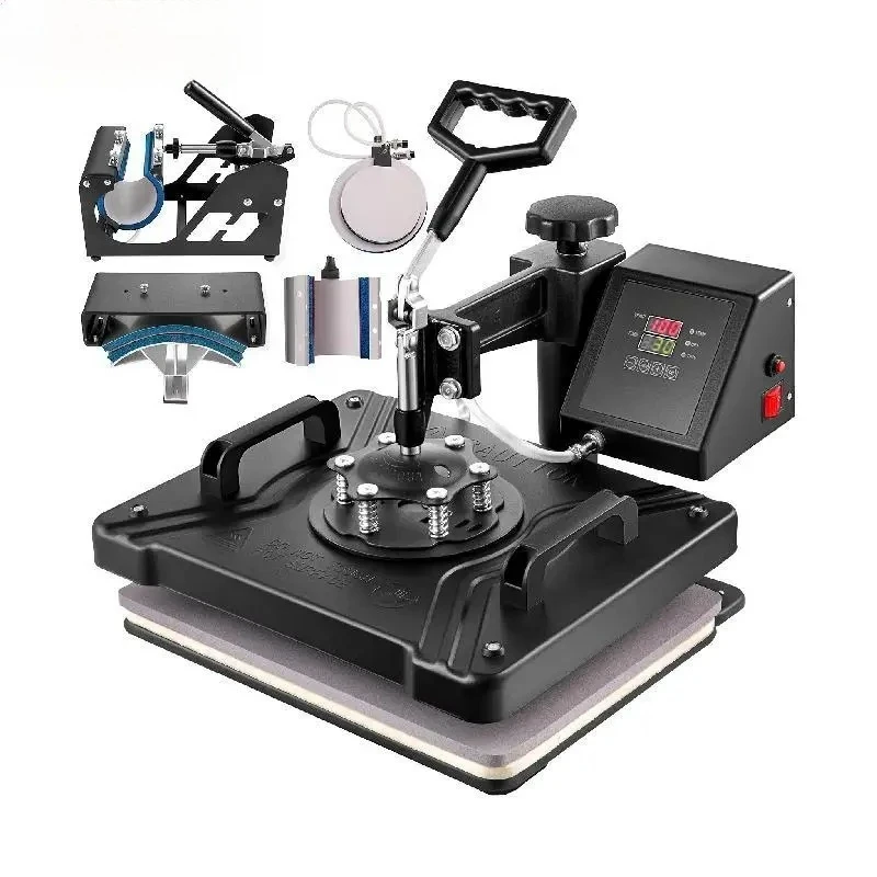 

Combo Heat Press Machine 5/6/8 in 1 30*38CM 38*38CM Muntifunctional Sublimation Printer Transfer for Mug Hat Plate T-Shirt