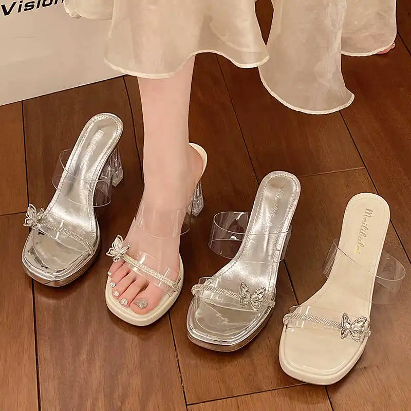 Sandali estivi con altezza del piede rotondo da donna Scarpe da basket bianche da donna in pizzo Pantofole per scarpe da ginnastica da casa da donna