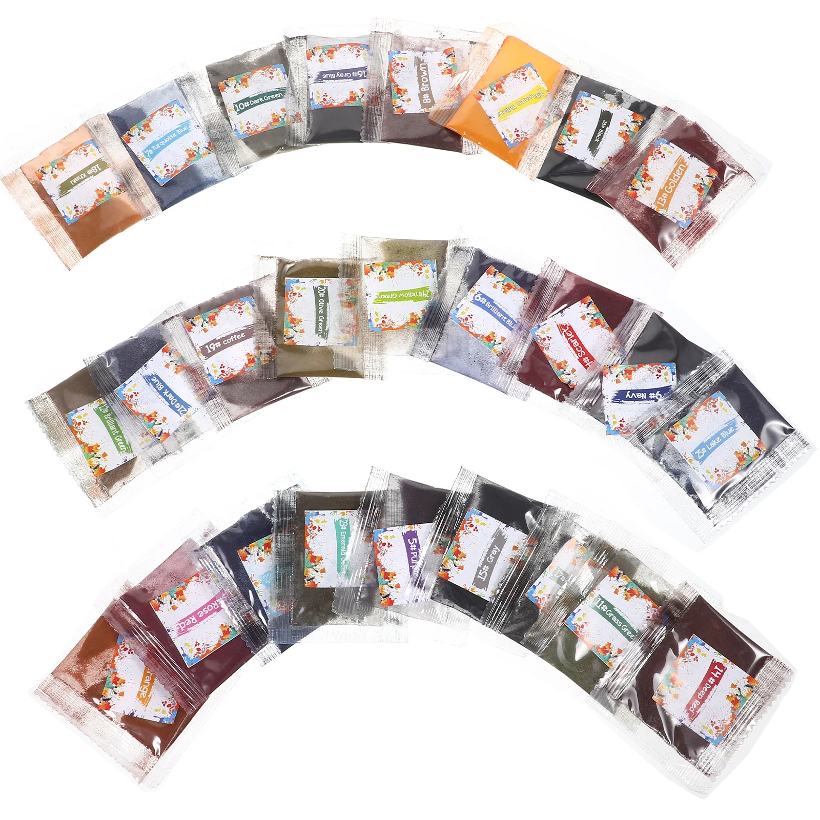 

26pcs 26 Colors DIY Tie Dye Pigment Powder Fabric Dyes 2g Bright Kit for Clothing Textiles Accessories Decor Sewing Craft