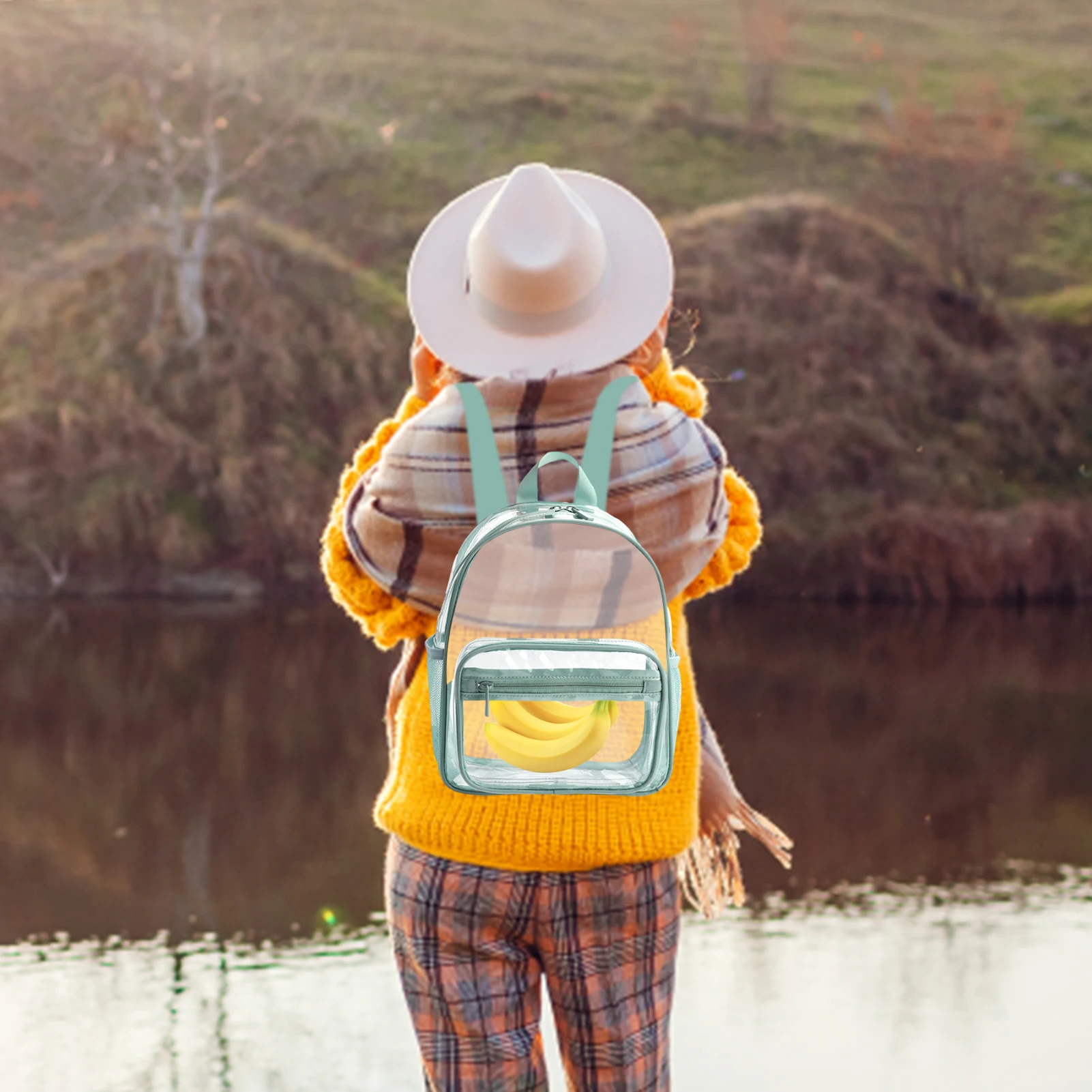 Mochila transparente para niños, niñas, niños, adolescentes y adultos