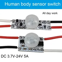 PIR Motion Sensor Switch DC 5V 12V 24V Ceiling Module 5A Infrared Induction Body Sensor Detector Controller Switch customized