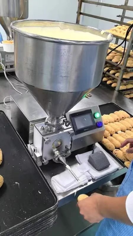 Cake Donut Filling Machine Pastry Cream Jam Injector Depositor for Bakery Biscuit Cupcake Eclair Butter Sauce Chocolate