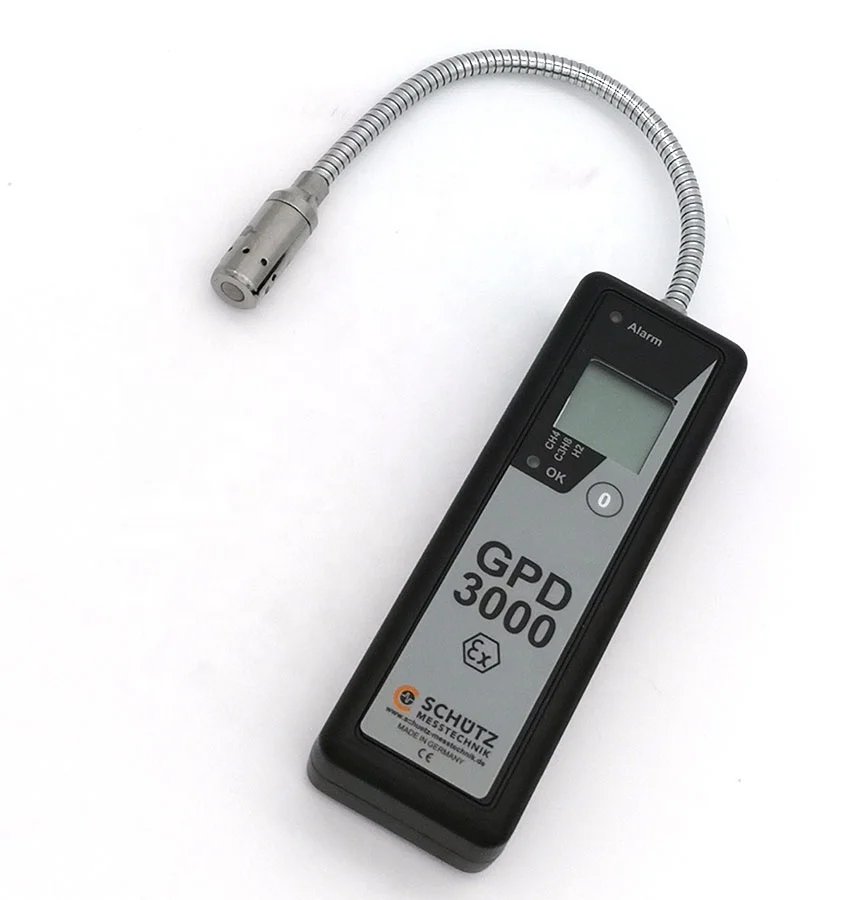 GPD300-Sniffing Display a LED Allarme acustico visibile Metano Idrogeno Propano CH4/H2/C3H8 Rilevatore di fughe multigas portatile