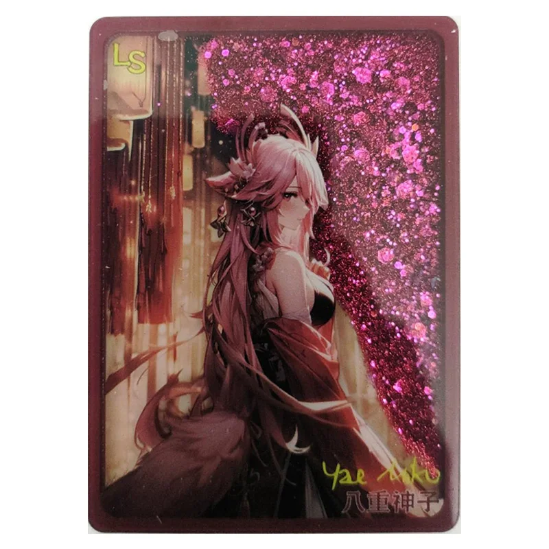 Anime Goddess Story Rare LS PG Quicksand Refraction Flashcards Yae Miko Beelzebul Toys for boys Collectible Cards Birthday Gifts