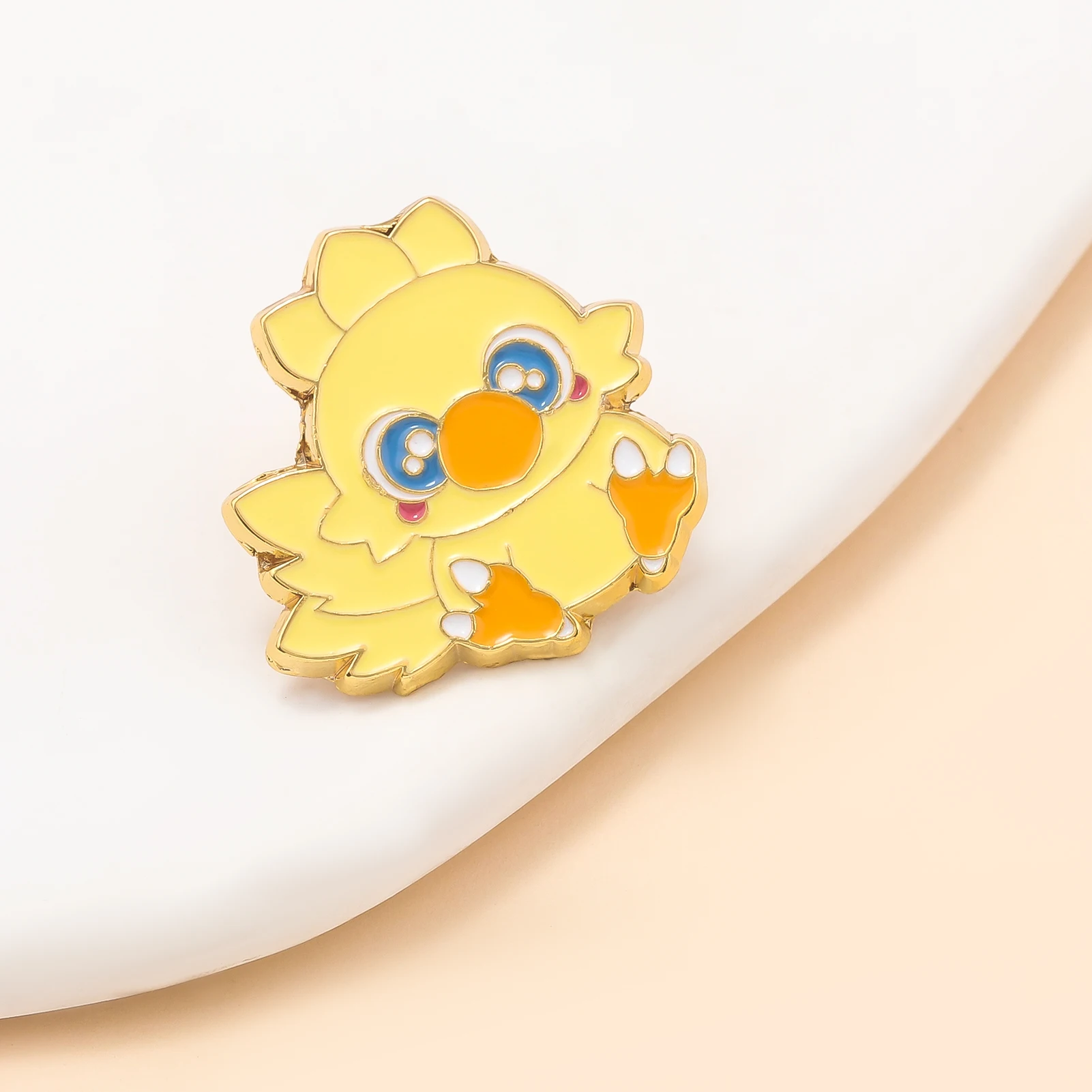 Anime Final Fantasy Enamel Cute Chocobo Pin Brooches Cospaly Props Pin Badge Men Women Backpack Jewelry Gift