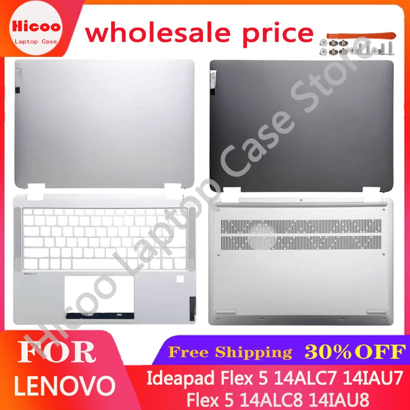 For lenovo Ideapad Flex 5 14IAU7 14ALC8 14IAU8 14ALC7  Laptop LCD Back Cover/Palm Rest/Bottom Cover