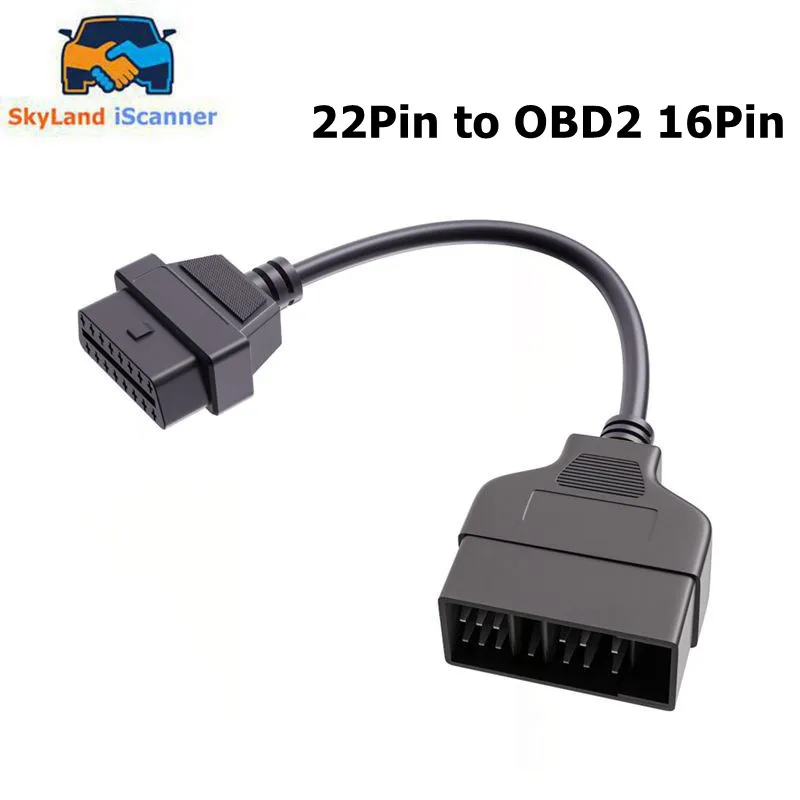 For Toyota 22Pin to OBDII 16Pin Female Connector Adapter Cable DLC Lead Fits For Toyota 22 Pin Female to OBD2 16Pin