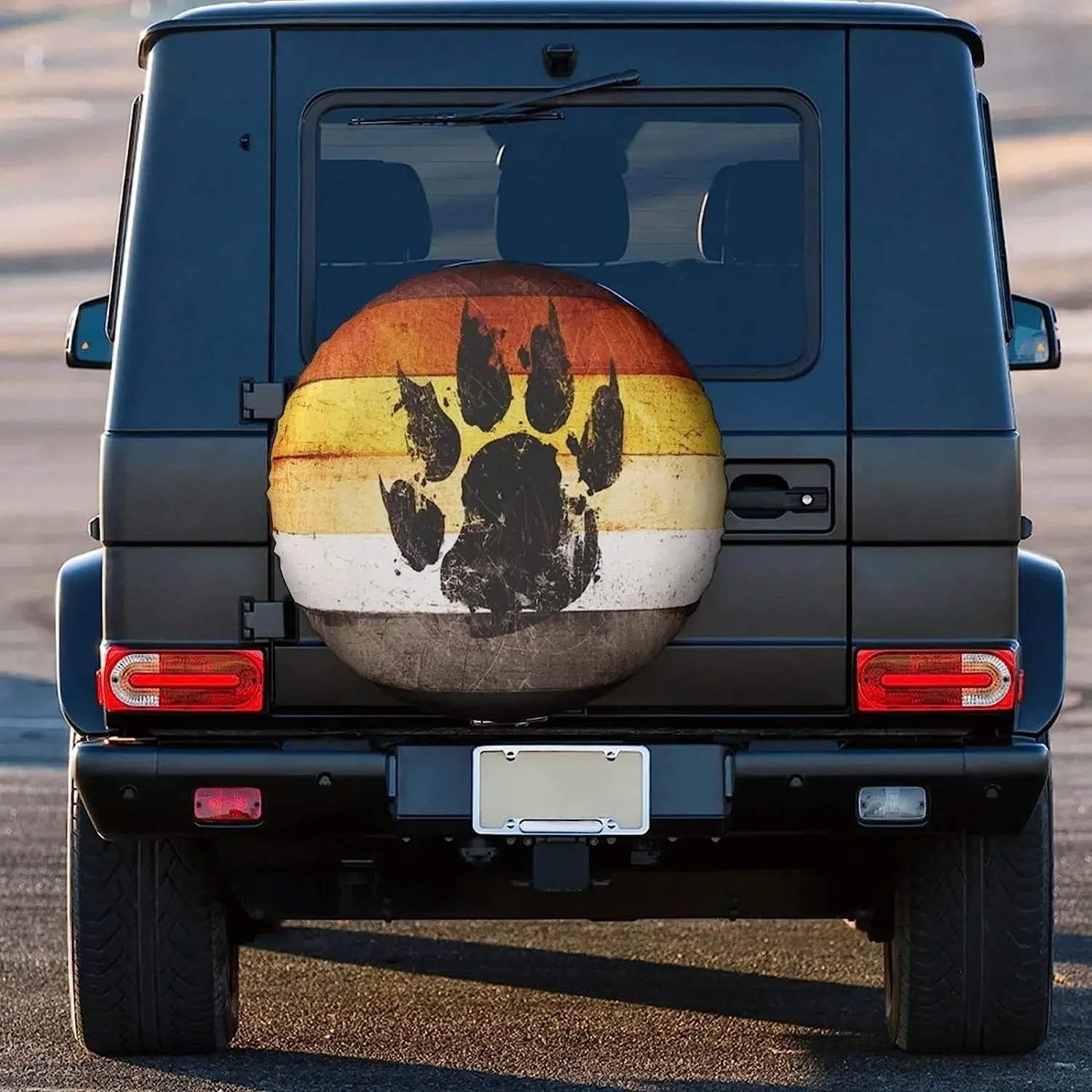 Capa de pneu sobressalente de pata de urso, universal, à prova de intempéries, à prova de poeira, adequada para reboques rv, motorhomes, suv, viagem, acampamento