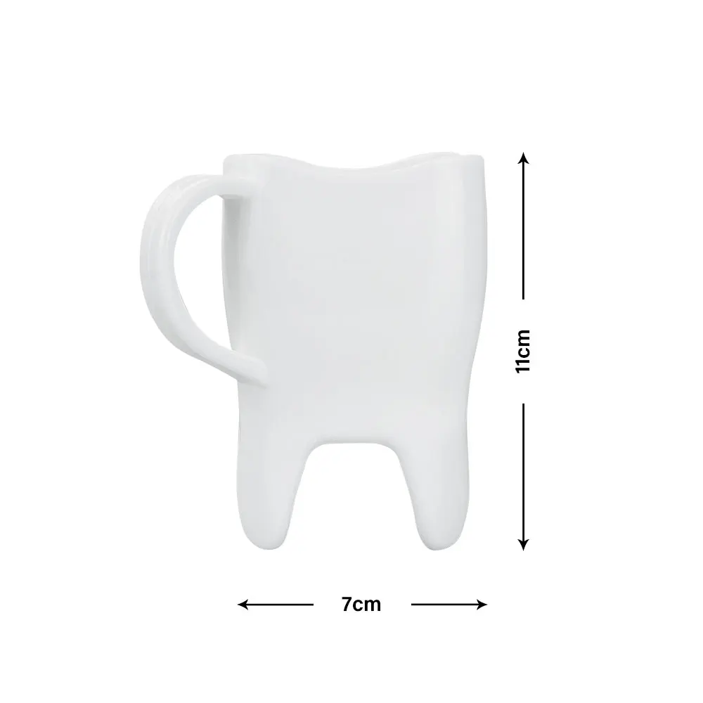 Portable Cute Dental Tooth Shaped Creative Plastic Cup Coffee Milk Mug With Handle Dentist Dentistry Clinic Gifts Water Cups