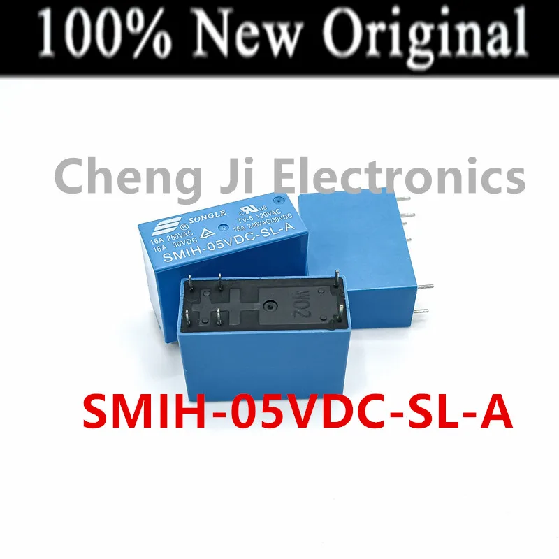 10PCS/Lot   SMIH-05VDC-SL-A 、SMIH-12VDC-SL-A 、SMIH-24VDC-SL-A   DIP-6   16A  New original relay 1 set normally open    SMIH-5V