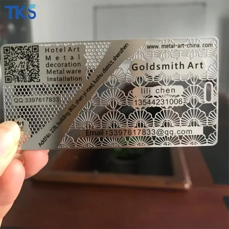 Custom Shape Stainless Steel  Metal Business Card