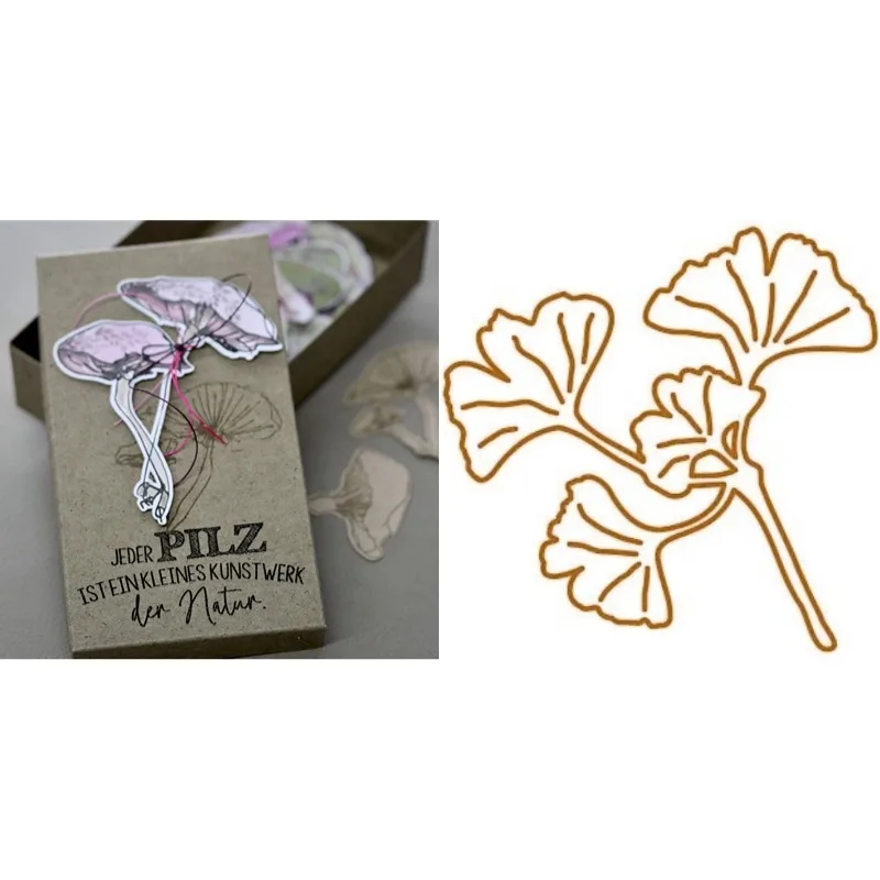 Ginkgo Branch Metal Cutting Dies New Arrival DIY Molds Scrap Booking Paper Making Die Cuts Crafts Template Handmade Decoration