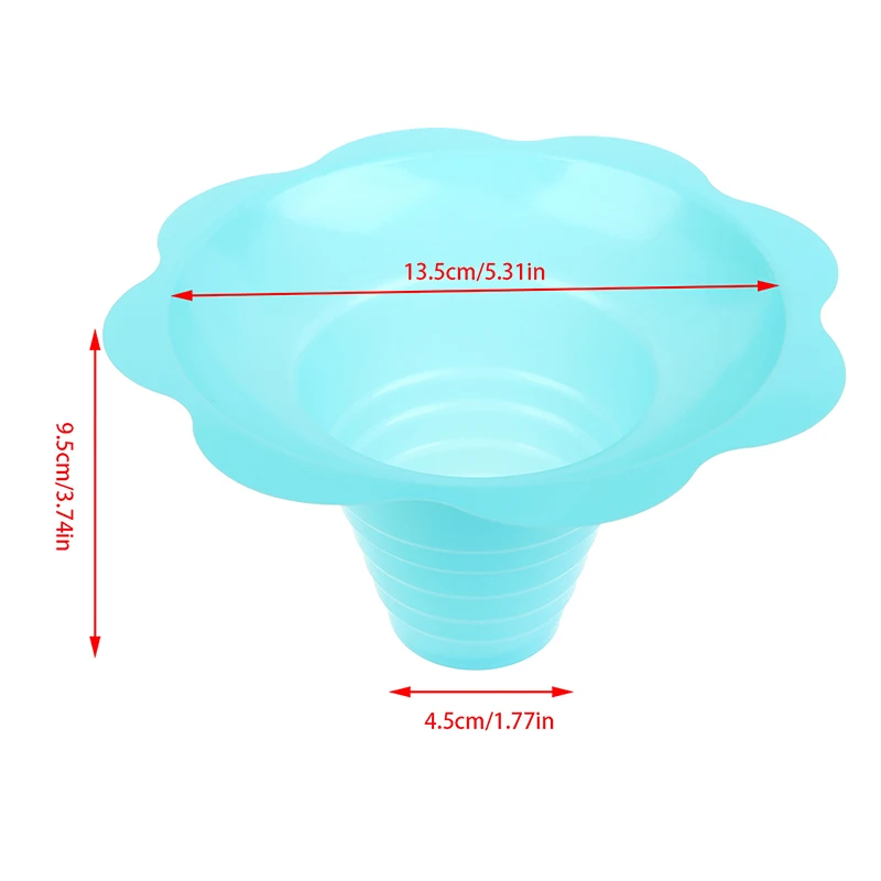 4 Pcs 450ML Ice Cream Sheet Ice Cream Cups Snow Bowl Leak-proof Plastic Flower Shaped Ice Cream Cups Colorful Shaved Ice Cups