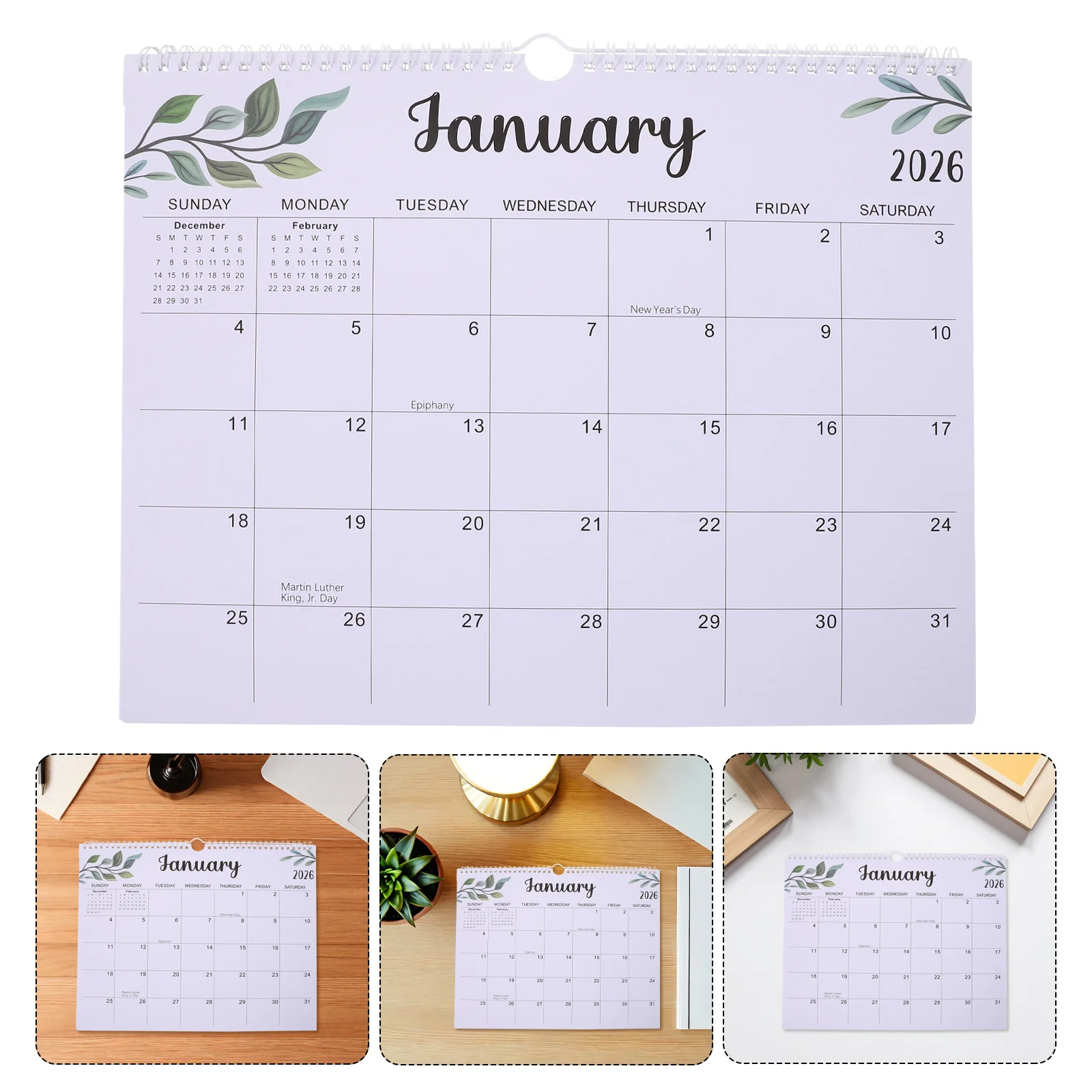 

18 Months Hanging Calendar Spiral Binding 2026-2027 Monthly Planner Home Office Wall Calendar Daily Organizer Monthly Planner