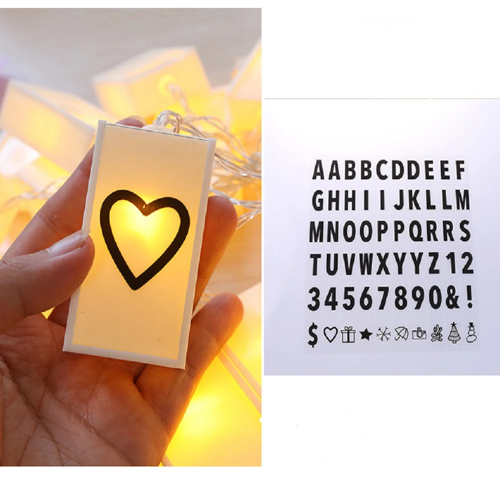 5V 60 90 Letter Card Fairy String Light Battery Power 1.5m 3m 10 20 LEDs for Christmas Wedding Birthday Party Decoration