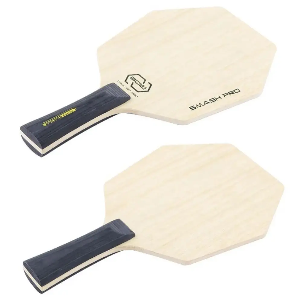 

New 5Ply Table Tennis Paddle Hexagon Pure Wood Table Tennis Racket Long Handle High Quality Table Tennis Bottom Plate