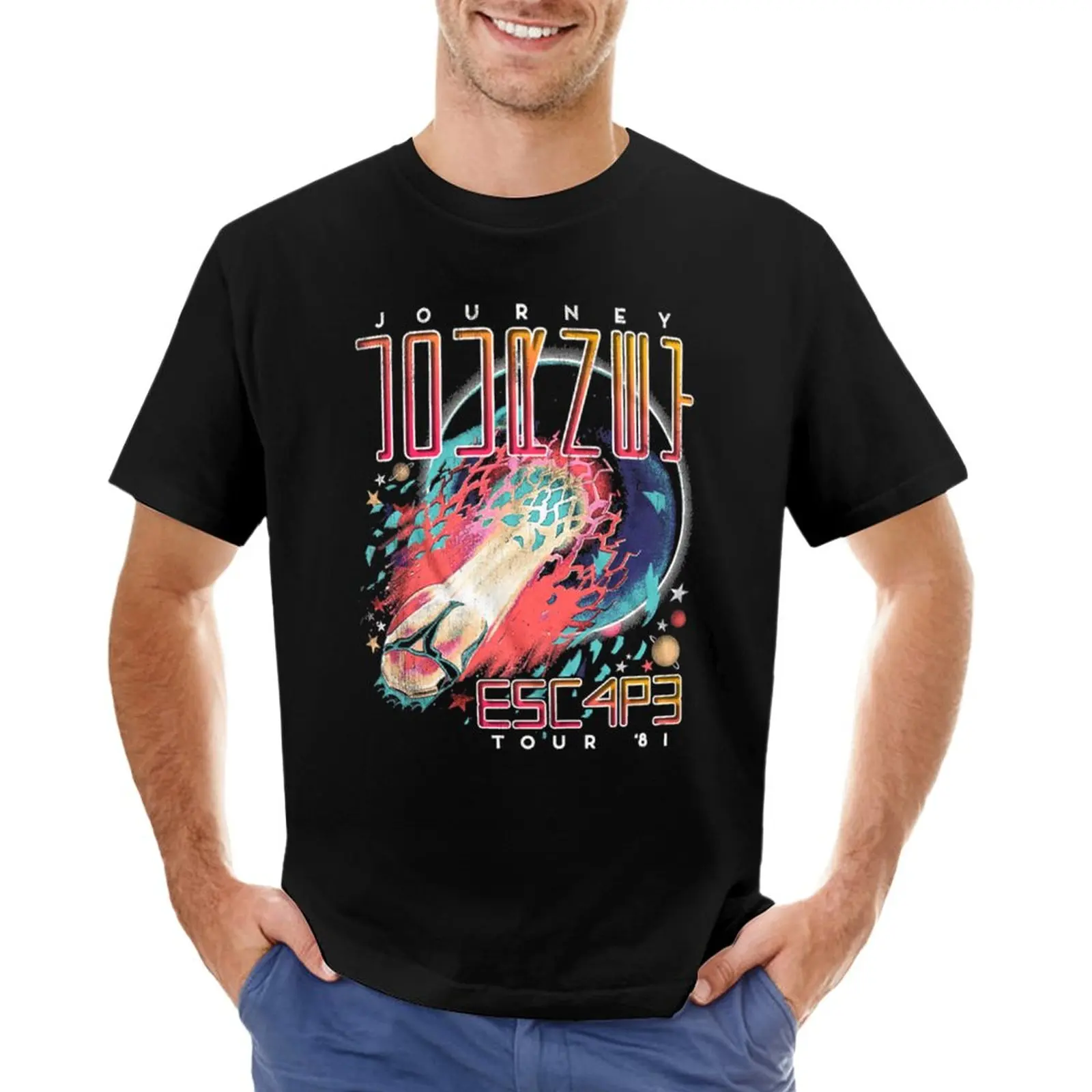 

Escape Tour 81 Journey T-Shirt Tee shirt boys white t shirts Blouse black t shirt men graphic t shirts