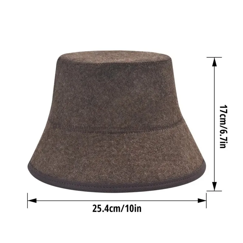Man woman grey stripe Russian sauna hat thickened eco-friendly reusable absorbent soft 100% wool felt shower caps for bath